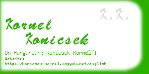 kornel konicsek business card